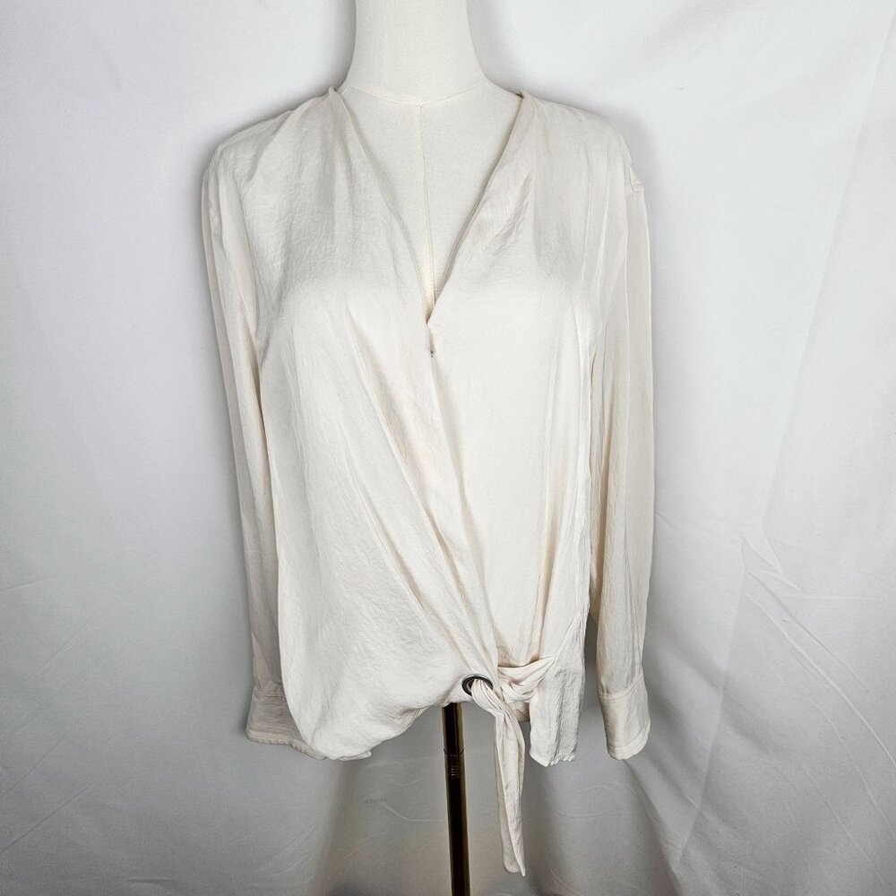 Rag & Bone Felix Popover Blouse Large Faux Wrap I… - image 3